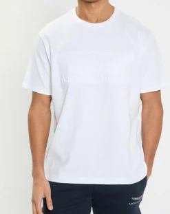 T-Shirt Regular Fit Aston Martin Racing embossé blanc