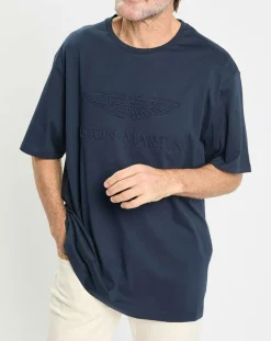 T-Shirt Regular Fit Aston Martin Racing embossé bleu marine
