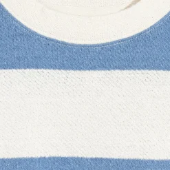 T-Shirt Sine rayé blanc/bleu