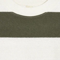 T-Shirt Sine rayé blanc/vert