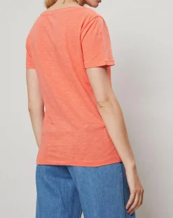 T-Shirt Soupir orange corail