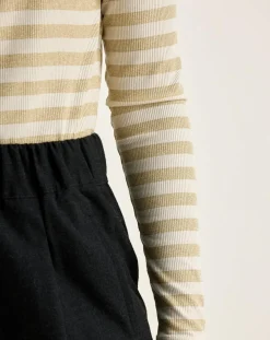 T-Shirt Veras rayé blanc/beige