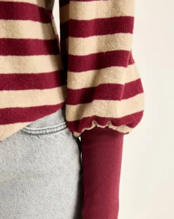 T-Shirt Vidoum rayé blanc/rouge