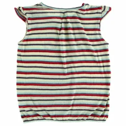 T-shirt vitta en coton à rayures beige/rouge/bleu