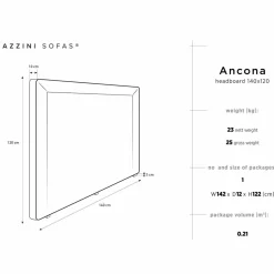 Tête de lit Ancona crème - 200x120 cm