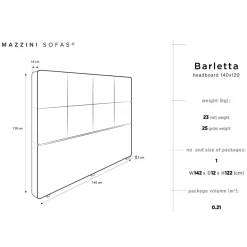 Tête de lit Barletta noire - 180x120 cm