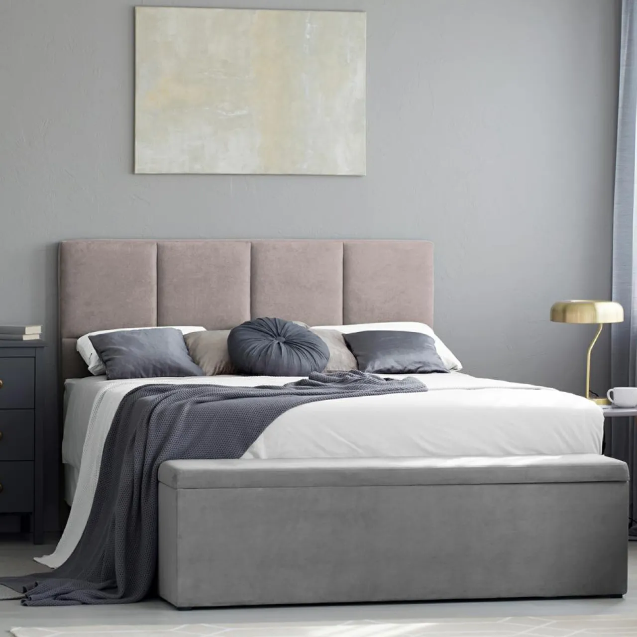 Tête de lit Barletta rose clair - 140x120 cm