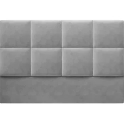 Tête de lit en Velours Begonia gris clair - 200 cm