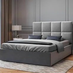 Tête de lit en Velours Begonia gris clair - 180 cm