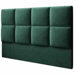 Tête de Lit en Velours Begonia vert bouteille - 140x120 cm