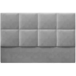 Tête de Lit en Velours Begonia gris clair - 140x120 cm