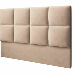 Tête de Lit en Velours Begonia beige - 140x120 cm