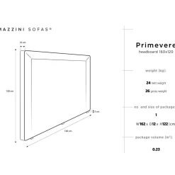 Tête de lit en Velours Primevere bleu foncé - 160x120 cm