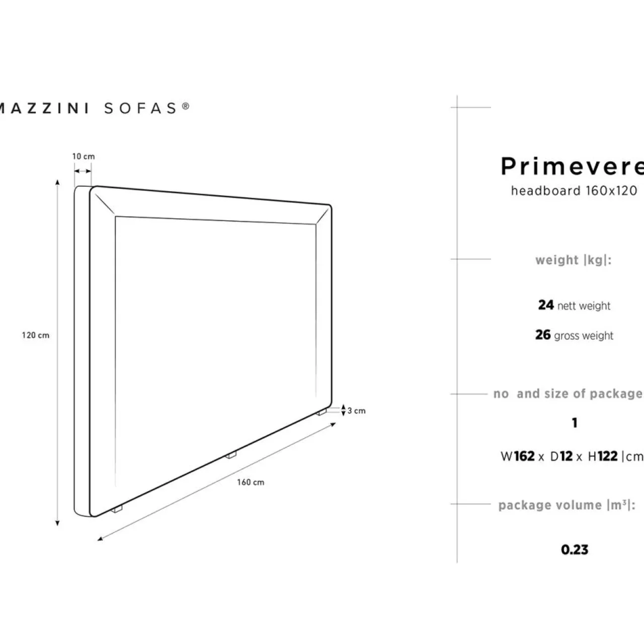 Tête de lit en Velours Primevere bleu foncé - 160x120 cm