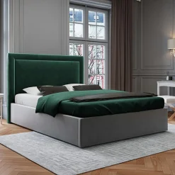 Tête de Lit en Velours Primevere vert bouteille - 180x120 cm