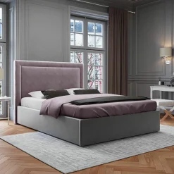 Tête de lit en Velours Primevere lavande - 180x34x47 cm