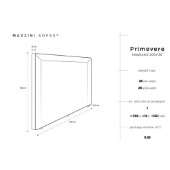 Tête de lit en Velours Primevere lavande - 180x34x47 cm