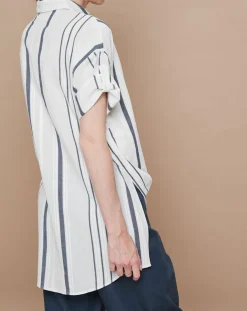 Tunique Aurélia à rayures blanc/noir