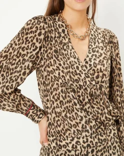 Tunique col V Léo marron