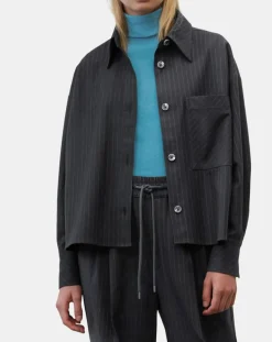 Veste à rayures noire