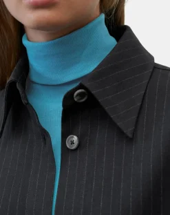 Veste à rayures noire