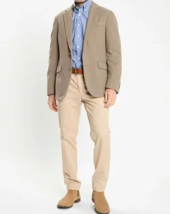Veste à imprimé Prince de Galles beige foncé