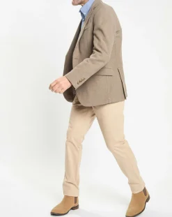 Veste à imprimé Prince de Galles beige foncé