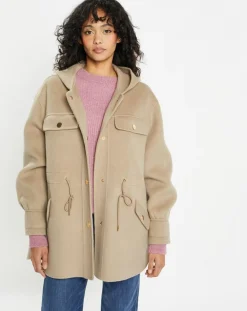 Veste 100% Laine Carla taupe