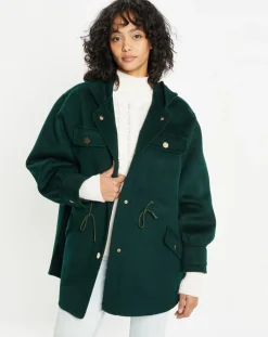 Veste 100% Laine Carla vert sapin