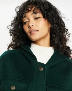 Veste 100% Laine Carla vert sapin