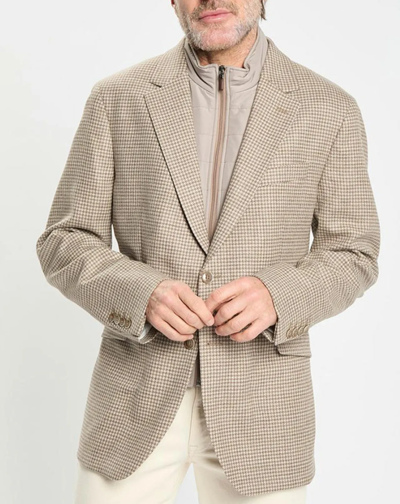 Veste avec parement amovible beige