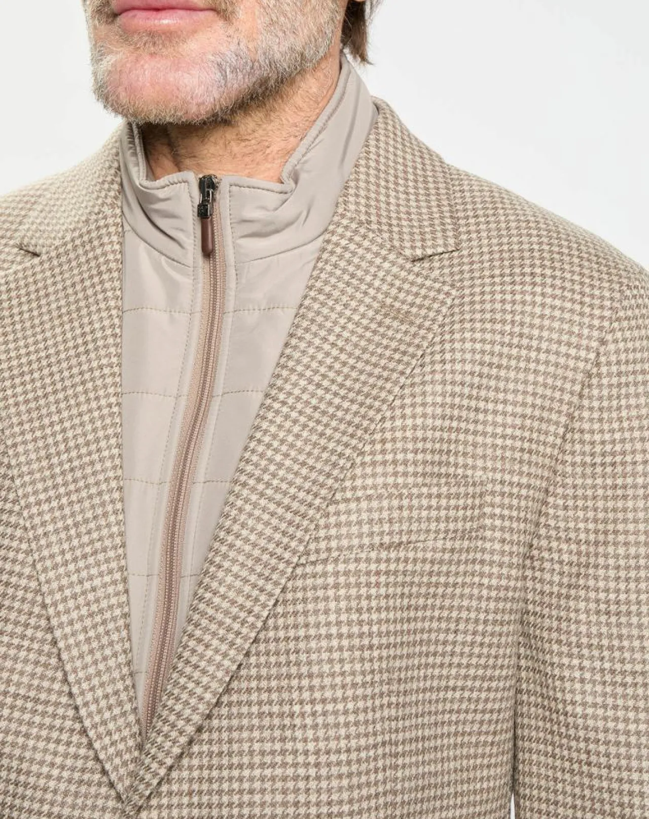 Veste avec parement amovible beige