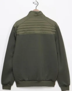 Veste bi-matière matelassée Caba kaki