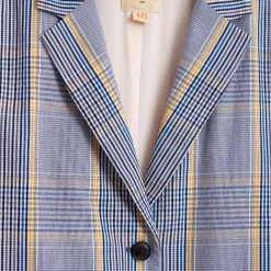 Veste blazer Chick en Coton mélangé à carreaux grise