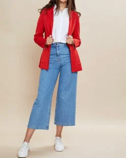 Veste blazer en Laine mélangée Voilier rouge