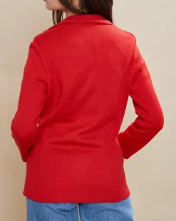 Veste blazer en Laine mélangée Voilier rouge