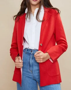 Veste blazer en Laine mélangée Voilier rouge