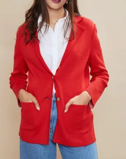 Veste blazer en Laine mélangée Voilier rouge