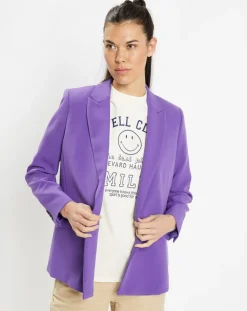 Veste blazer Rune double boutonnage violette