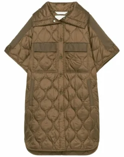 Veste cape matelassée padded marron