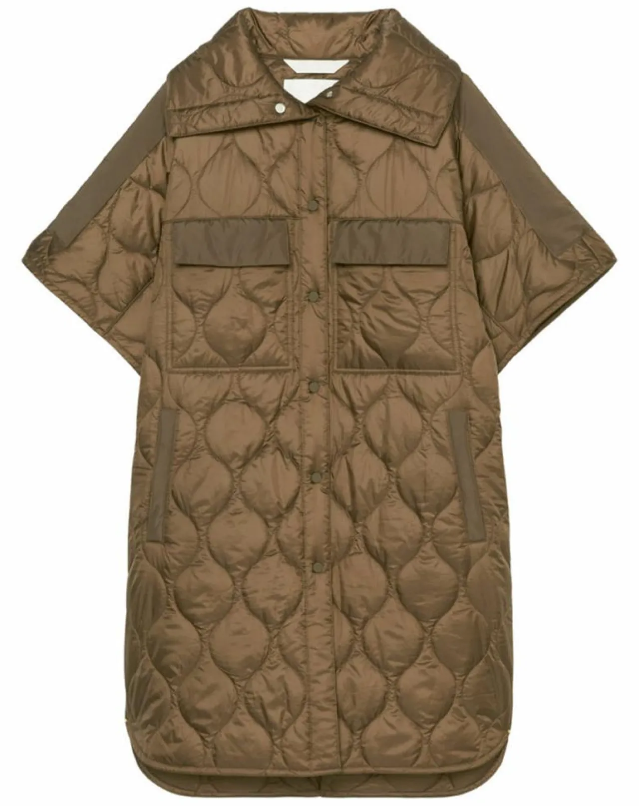 Veste cape matelassée padded marron