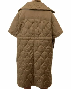 Veste cape matelassée padded marron