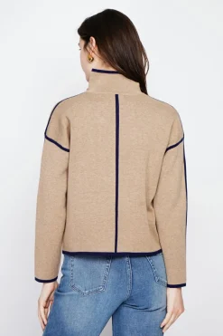 Veste col montant camel