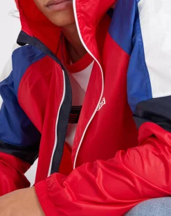 Veste coupe vent Colorblock Windrunner rouge