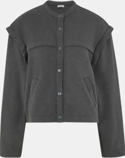 Veste courte en Coton Léonor gris foncé