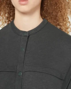 Veste courte en Coton Léonor gris foncé