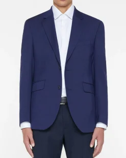 Veste de Costume en Laine mélangée bleue