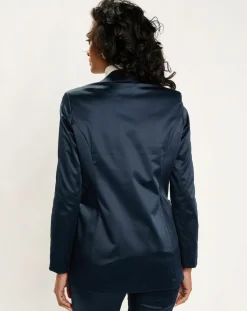Veste de costume en Satin Moon nuit