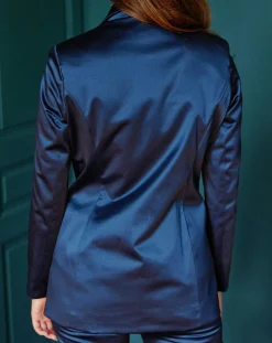 Veste de costume en Satin Moon nuit