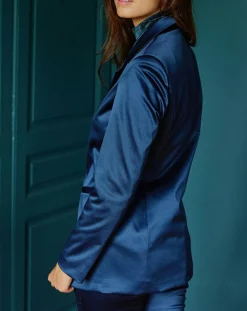Veste de costume en Satin Moon nuit